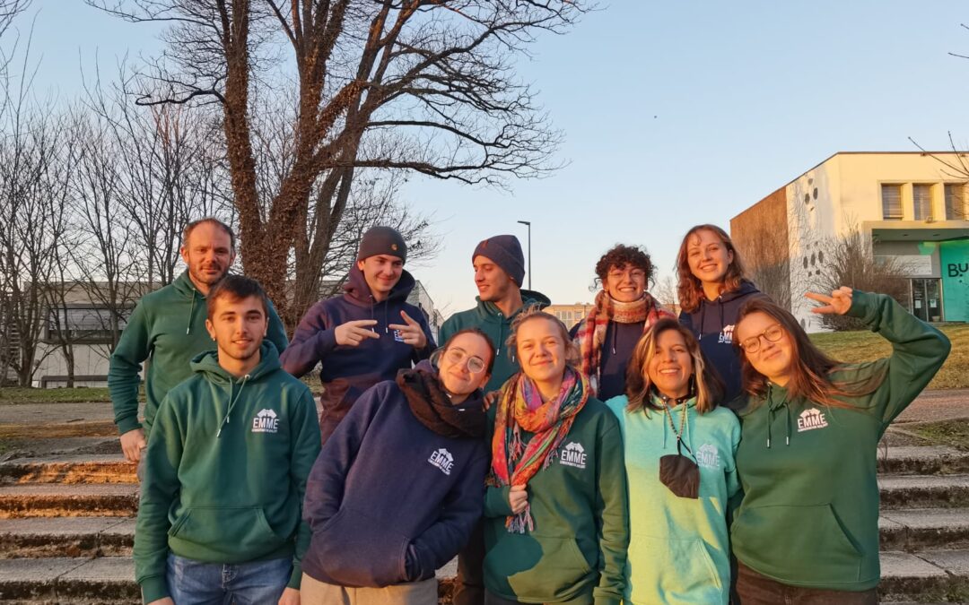 EMME students with their class hoodies