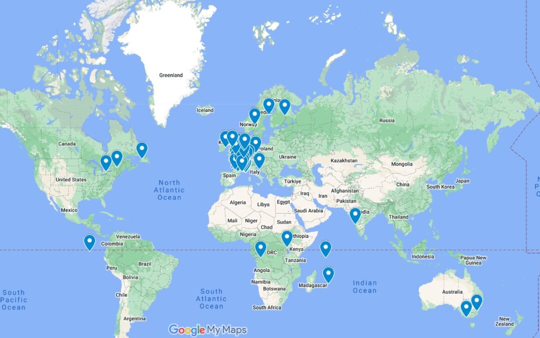 Carte des structures d’accueil des stages